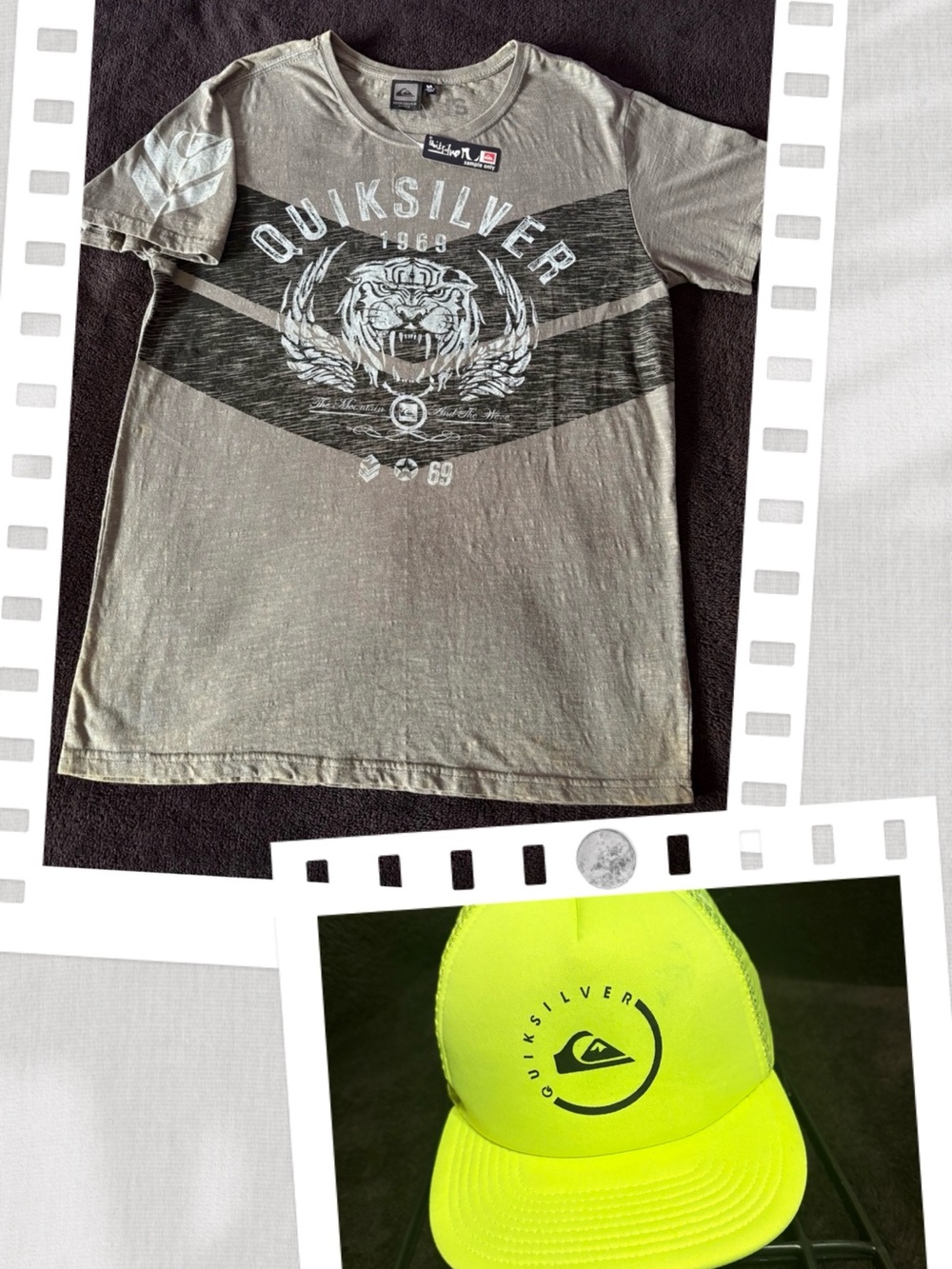 Quiksilver bundle / rare sample only vintage NWT tee Med & yellow trucker GUC